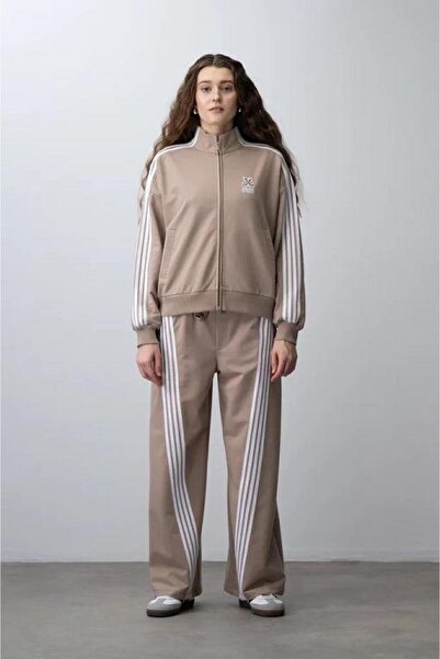 LOCO LOCO 7467 Embroidered Striped Girl's Suit