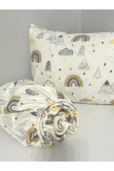 S.Y.M BABY 100% Cotton Poplin Fabric Baby Fitted Sheet (120X70X20)(35X45)