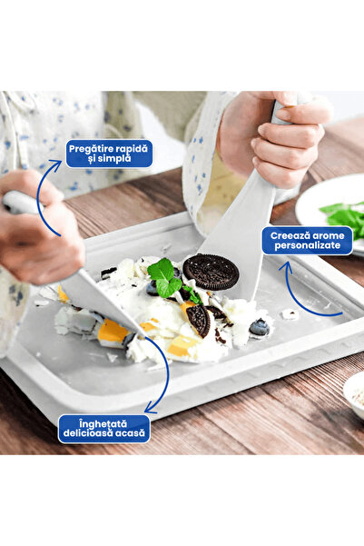 OferteTop Homemade Ice Cream Tray With 2 Spatulas Included
