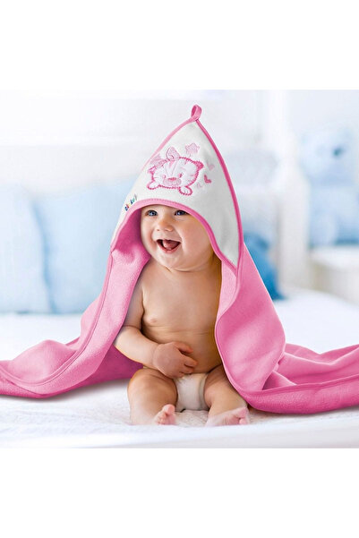 Akuku Prosop cu Glugă 100x100 Bumbac - Pisicuță ROZ