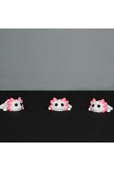 tridori 3D Hareketli Eklemli Beyaz Ejderha Küçük Dekoratif Figür ve Süs