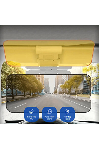 OferteTop 2-in-1 Car Sunshade with Protection Against Sun During the Day and Headlights at Night