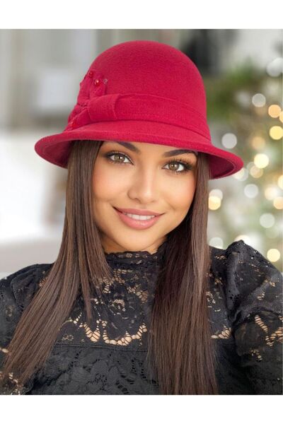 Confortino Palarii elegante din fetru gros cu boruri mici si delicate Cochett...