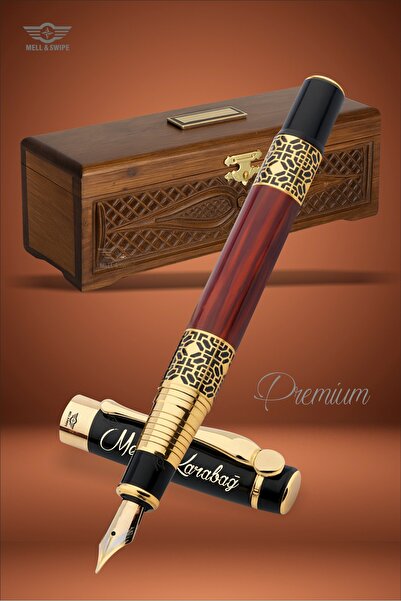 MELL & SWIPE Kişiye Isme Özel İsim Baskılı Ahşap Oyma Kutulu Lüks Hediyelik P...