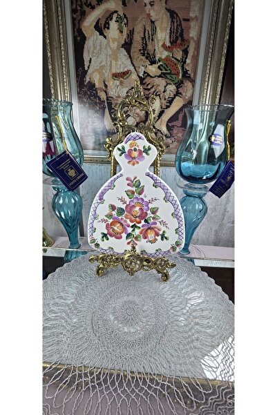 RUSON Russian Porcelain Hand Painted Cheese Plate 24X19 cm Size