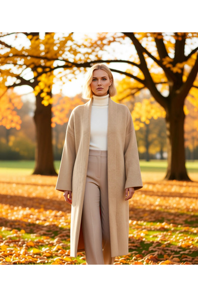 BENERLY Women's Long Oversized Low Arm Shawl Collar Knitwear Cardigan Casual ...