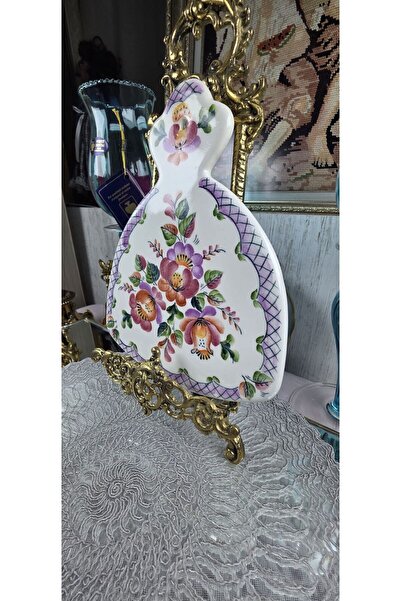 RUSON Russian Porcelain Hand Painted Cheese Plate 24X19 cm Size