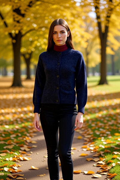 BENERLY Tricotaje din amestec de alpaca pentru femei, cardigan cu mâneci scur...