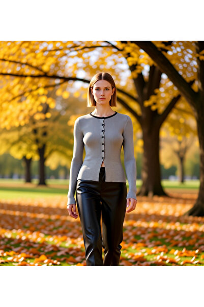 BENERLY Women's Ribbed Buttoned Knit Cardigan Adds Elegance to Your Casual Ou...