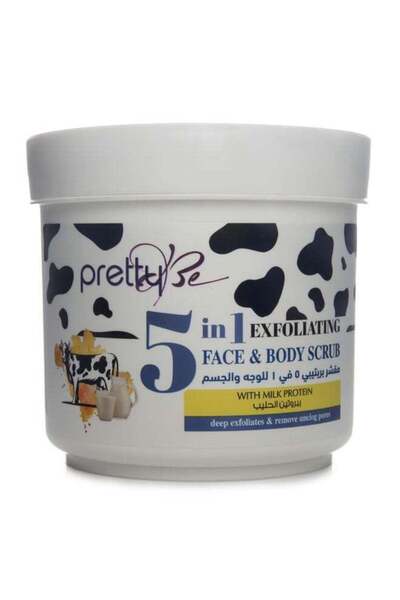pretty Be مقشر للوجه والجسم ببروتين الحليب - 550 مل
