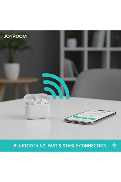 Trendora JOYROOM-Wireless Earbuds Bluetooth 5.2 with ENC Noise Cancellation, Touch Control, Long Battery Life