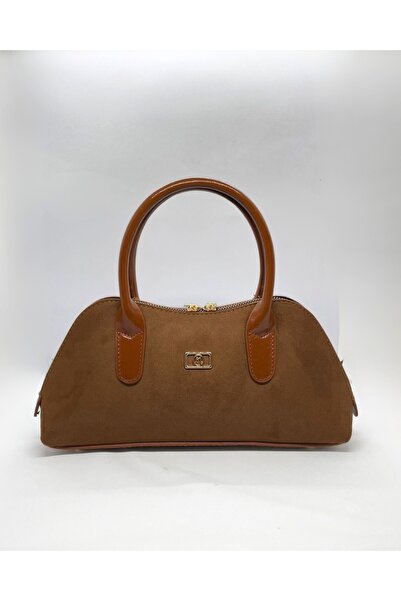 Rubel Bags Taba Kadın Süet Çanta, Günlük Kullanım El Ve Omuz Çantası