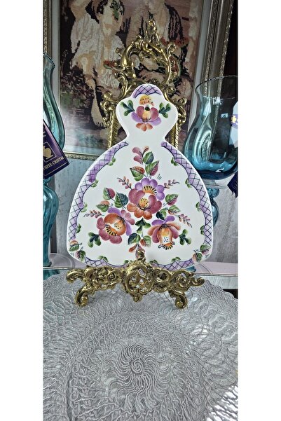 RUSON Russian Porcelain Hand Painted Cheese Plate 24X19 cm Size