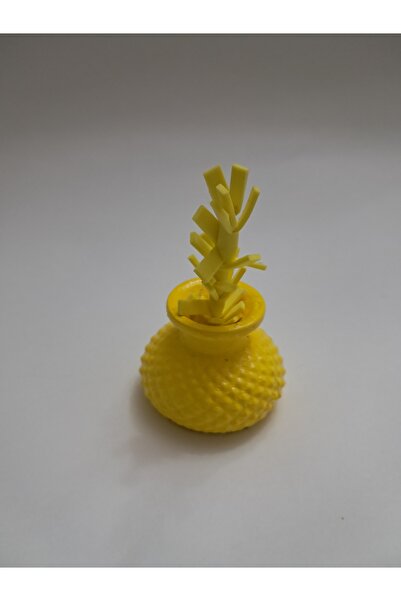 limitsizalisveris 1 Adet Sarı Yapay Çiçekli Minik Vazo