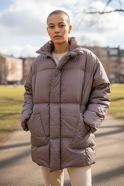 SEMİZ GİYİM Oversize Şişme Uzun Mont