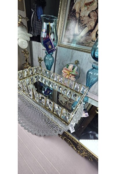 Formano Crystal and Gold Presentation Tray 37 X 21 cm Size