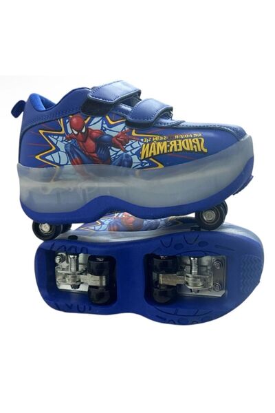 SMART CHILD Children's LED Wheel Shoes – Spiderman Design – Model 3036-7
