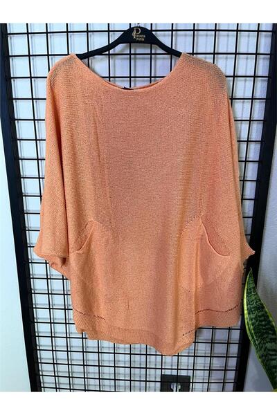 PETUNYA BUTİK Merserize Salaş Ön-Arka Oval Bluz