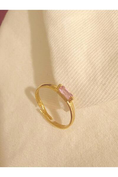 Melanj Craft Pink Stone Adjustable Design Zircon Ring
