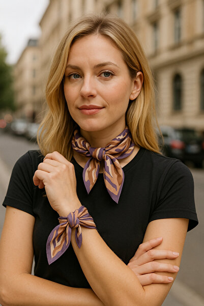 Saria Moda Patterned Women's Bandana Scarf