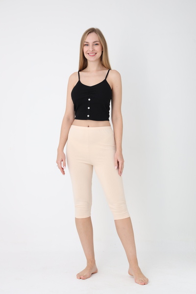 Altınay Cotton Women's Capri Leggings – 90% Cotton