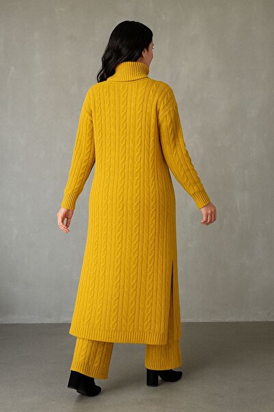 MAY MARA Women's Hair Knitting Detail Long Tunic 2 Pack Pants Suit