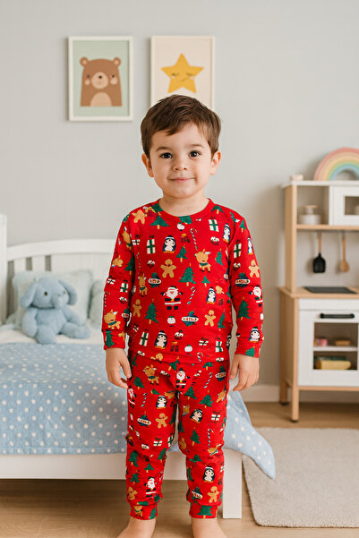 Bilge Trend Penguin 100% Cotton Children's Pajama Set