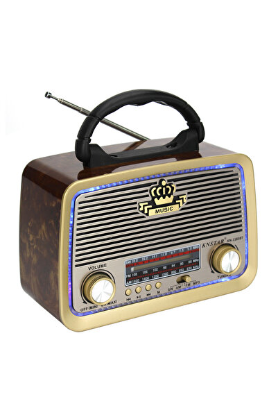 FİOPLUS 301 Nostaljik Radyo Bluetooth Hoparlör – Retro Tasarım – USB/TF/FM De...