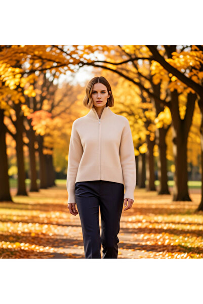 BENERLY Women's Soft Textured Wide-Fit Zippered Knit Cardigan - a Comfortable...