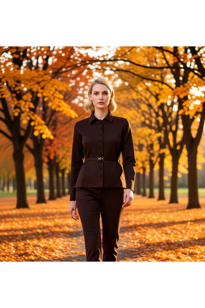 BENERLY Jachetă tricotată cu nasturi și guler polo, cu centură, pentru femei,...