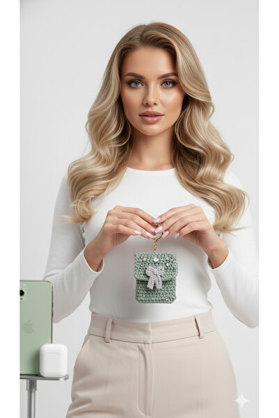 drt tasarım حافظة سماعات مزينة بحجر لامع مع مفتاح