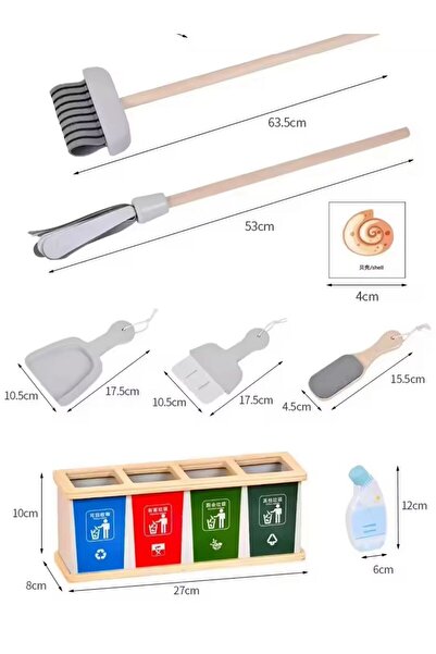 OEM 2-in-1 Wooden Cleaning Set & Montessori Recycling Game