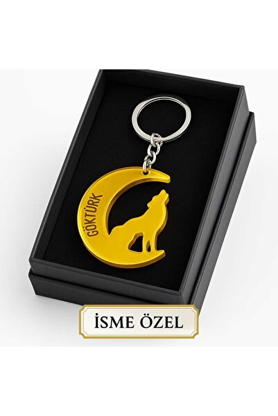 ABCPANO Kişiye Özel Kurt Figürlü Bozkurt Anahtarlık – 4 Renk Seçenekli Epoksi...