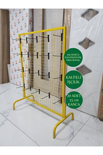 ASAFF AYAKLI TEL PANO 80X100 CM 4X4 SIK TELLİ 20 ADET 15 CM KANCA DAHİL RENK:...