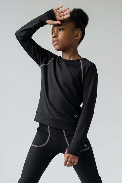 Colorinas Flexy Girls' Winter Sweatshirt with Fur Inside