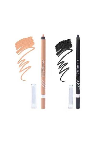 Florucci Flurochi Eyeliner Set in Black and Beige — Waterproof, Long-Lasting ...