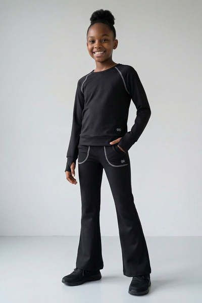 Colorinas Flexy Girls' Winter Sweatshirt with Fur Inside