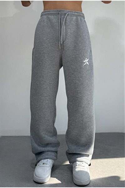 zaee Kışlık STAR Nakışlı Ayarlanabilir Paça Baggy Eşofman Altı