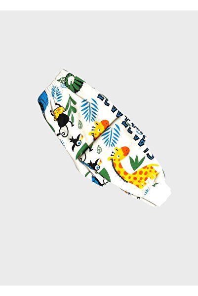 ALİŞ KİDS Boy's Cotton Raised White Safari Print Long Sleeve Winter Pajamas Set