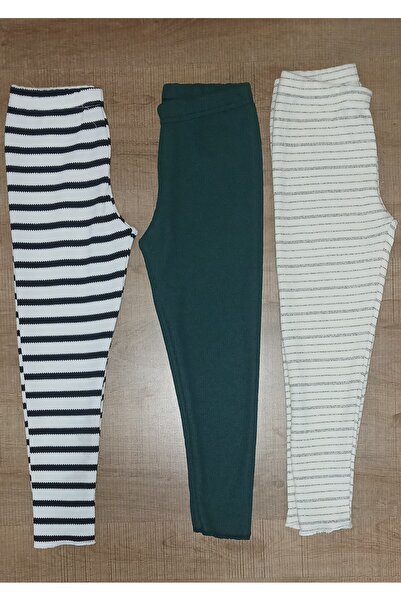 Fun Kids Girls Boys Children's 3-Piece Striped Transitional Tights