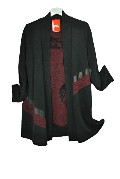 elma abone "Seasonal Knit Fabric Jacket Set with Inner and Outer Sleeves"