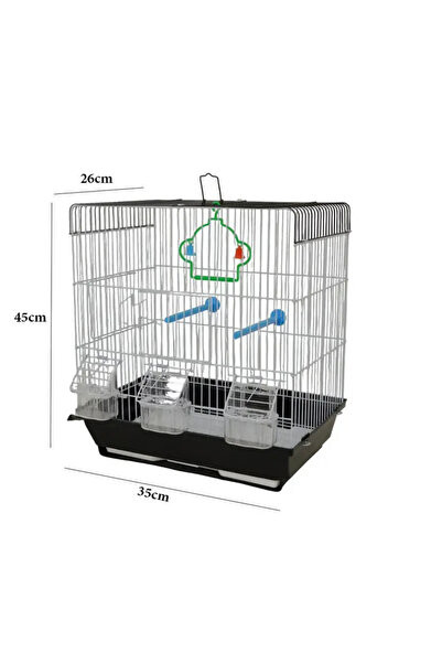 Bird's Metal birdcage with rectangular edges