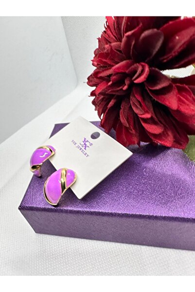 YSX JEWELRY Lila Mineli Gold Detail Steel Earrings