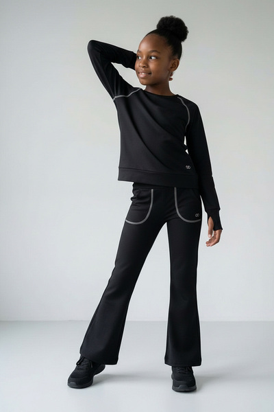 Colorinas Flexy Girls' Winter Sweatshirt with Fur Inside