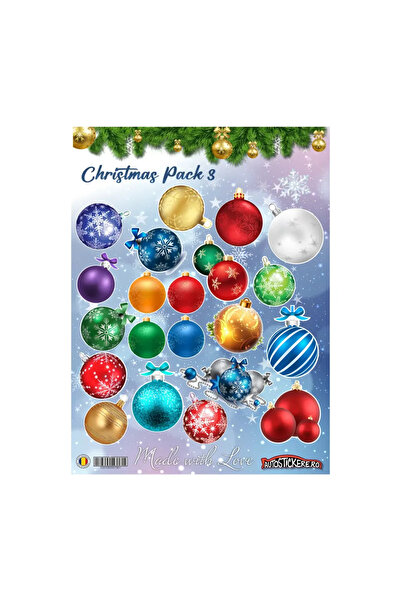 autostickere Pachet Crăciun 3 - Set de 20 de autocolante