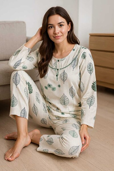 Tenra Women's Pajama Set 100% Cotton Report Fabric