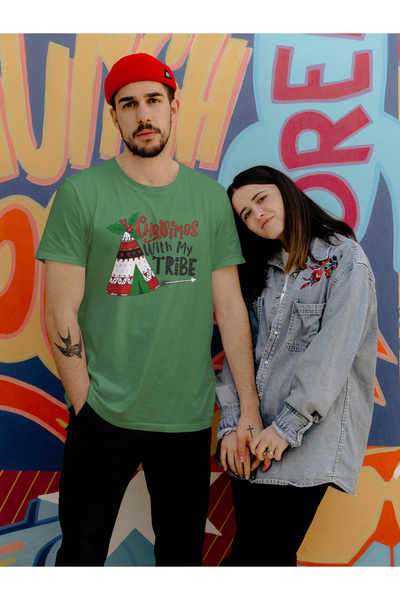 MVRDAR Tricou de Craciun unisex din 100% bumbac pentru femei si barbati