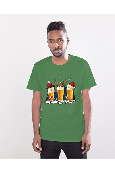 MVRDAR Tricou de Craciun unisex din 100% bumbac pentru femei si barbati