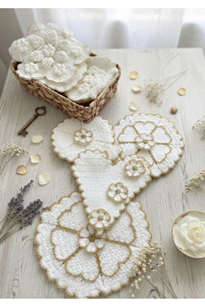 GÜLLÜ E STORE EL ÖRGÜSÜ ÇEYİZLİK LİF 4'LÜ