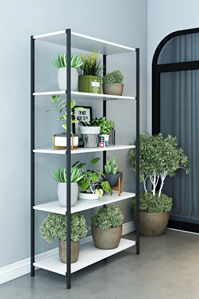 DEKOZUM STARK 5 Raflı Çiçeklik Saksılık Çiçek Standı Dekoratif Saksı Rafı 150...